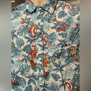 MARVEL Captain America, Thor, Iron Man,‎ Button Down Collared Shirt Size Small